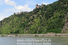 Rheinradweg | Deutschland | Rheinland-Pfalz | Kamp-Bornhofen | Burg Sterrenberg &amp; Burg Liebenstein |